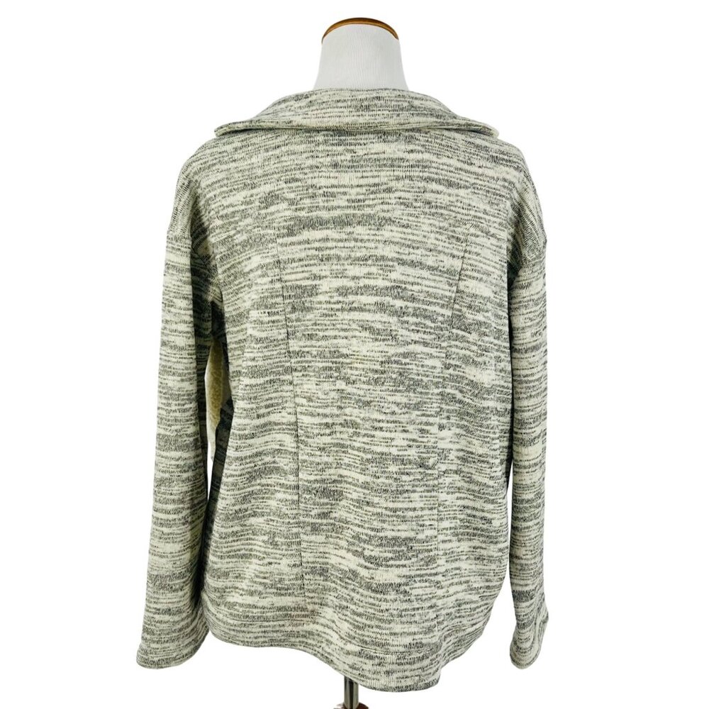 Anthropologie Cozy French Terry Open Front Collard Jacket - Picture 9 of 14